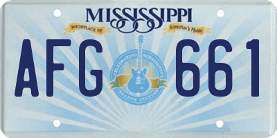 MS license plate AFG661