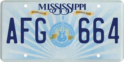MS license plate AFG664