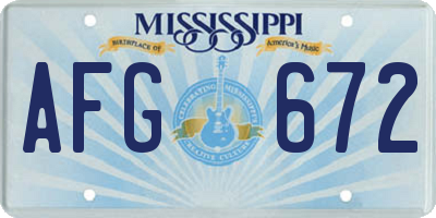 MS license plate AFG672