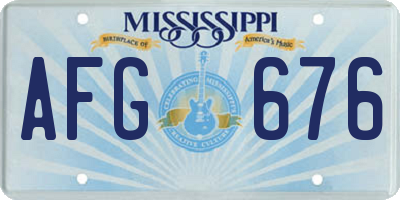 MS license plate AFG676