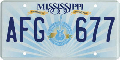 MS license plate AFG677