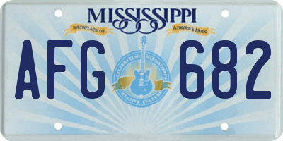 MS license plate AFG682