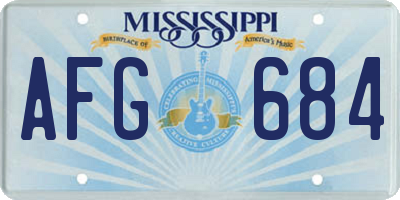 MS license plate AFG684