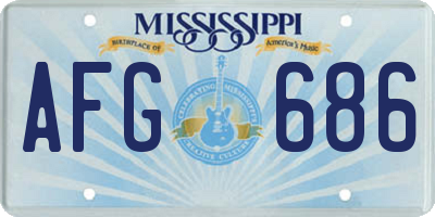 MS license plate AFG686