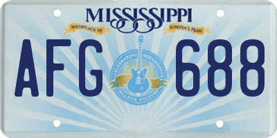 MS license plate AFG688