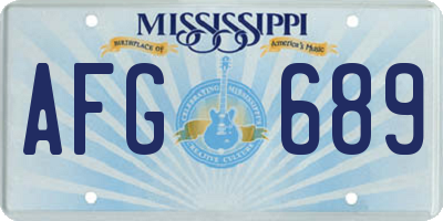 MS license plate AFG689