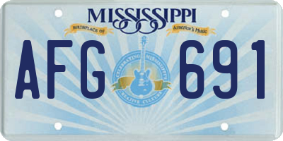 MS license plate AFG691