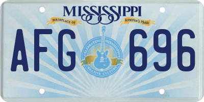 MS license plate AFG696