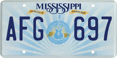 MS license plate AFG697
