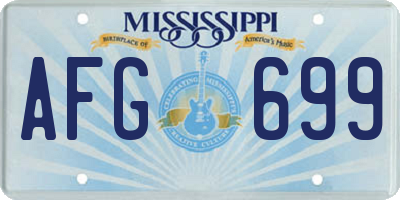 MS license plate AFG699