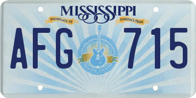 MS license plate AFG715