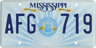 MS license plate AFG719