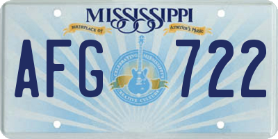 MS license plate AFG722
