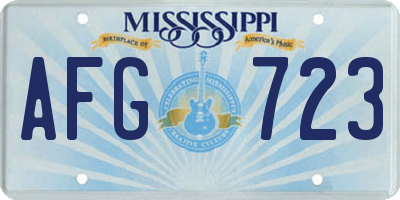 MS license plate AFG723