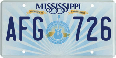 MS license plate AFG726
