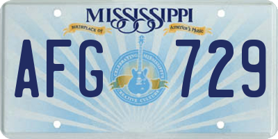 MS license plate AFG729