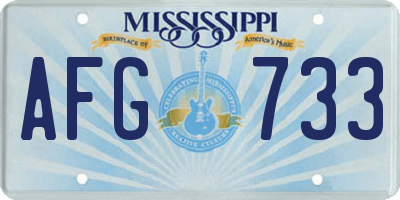 MS license plate AFG733