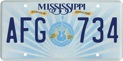 MS license plate AFG734