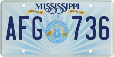 MS license plate AFG736