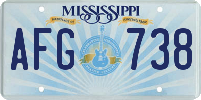 MS license plate AFG738
