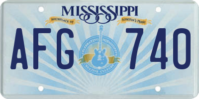 MS license plate AFG740