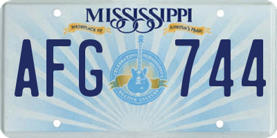 MS license plate AFG744