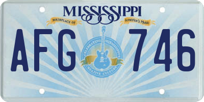 MS license plate AFG746