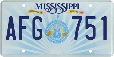 MS license plate AFG751