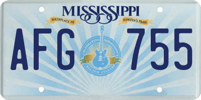 MS license plate AFG755