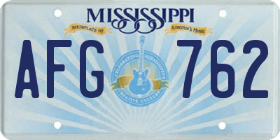 MS license plate AFG762