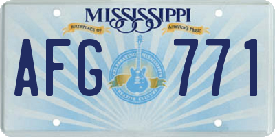 MS license plate AFG771