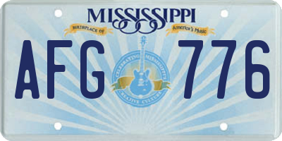 MS license plate AFG776
