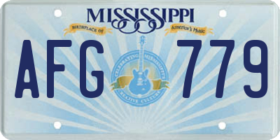 MS license plate AFG779