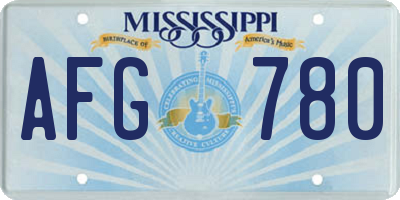 MS license plate AFG780