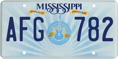 MS license plate AFG782