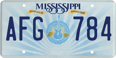 MS license plate AFG784