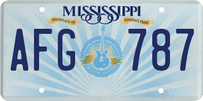 MS license plate AFG787