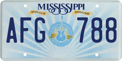 MS license plate AFG788