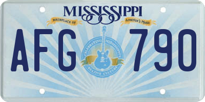 MS license plate AFG790