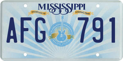 MS license plate AFG791