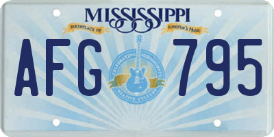 MS license plate AFG795