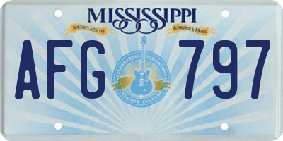 MS license plate AFG797