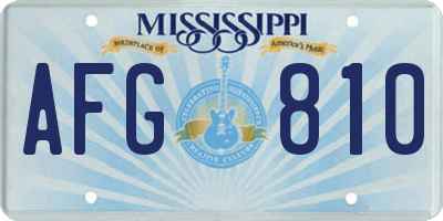 MS license plate AFG810