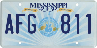 MS license plate AFG811