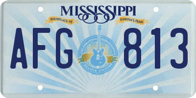 MS license plate AFG813
