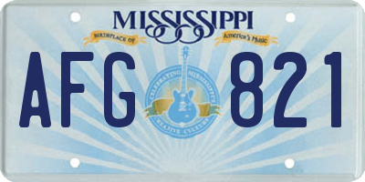 MS license plate AFG821