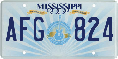 MS license plate AFG824