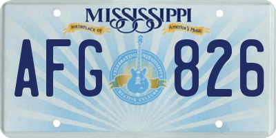 MS license plate AFG826