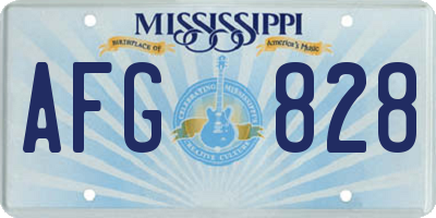 MS license plate AFG828