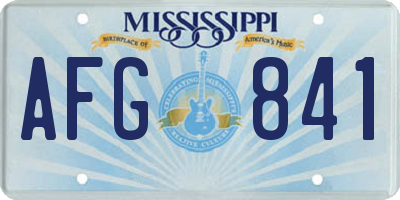 MS license plate AFG841